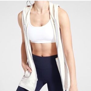 Athleta Hoodie Sweatshirt Vest Zip Up